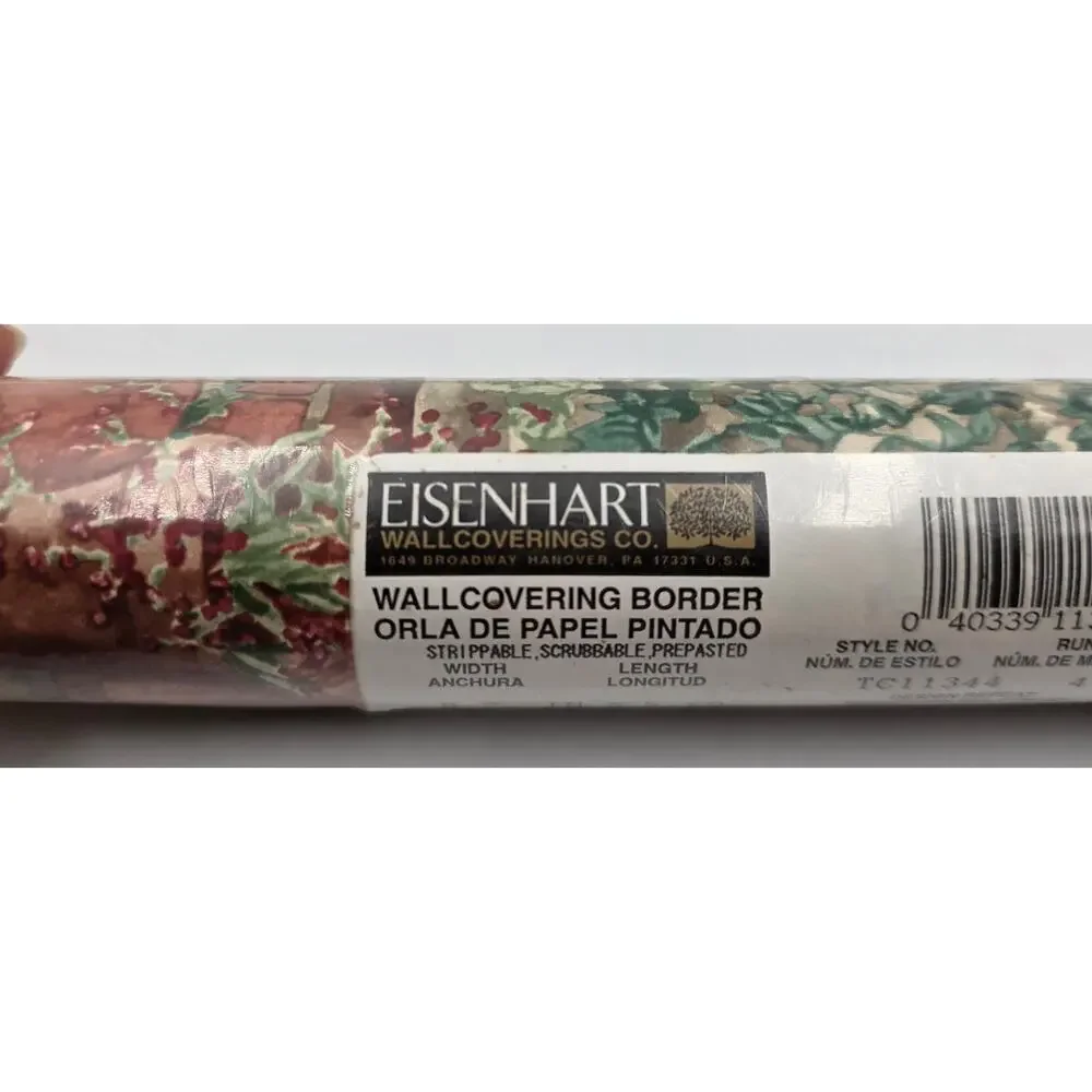 Vint Pre Pasted Wallpaper Border Cottagecore   Garden Floral Country Victorian